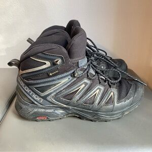 Salomon X Ultra Black Gore Tex Contagrip Ortholite Hiking Boots Men’s Size 8